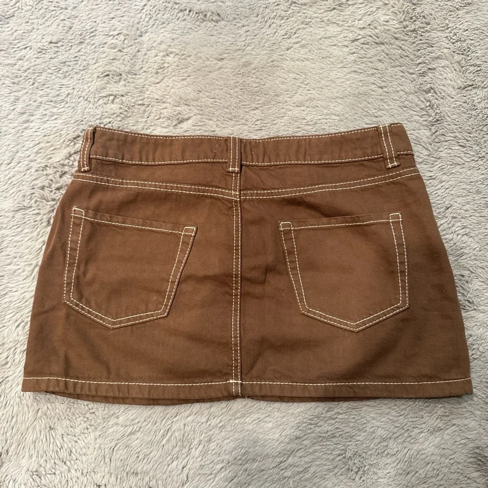 Garage Brown Mini Skirt Casual - Picture 2 of 3